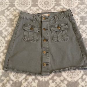 Altared state button up skirt